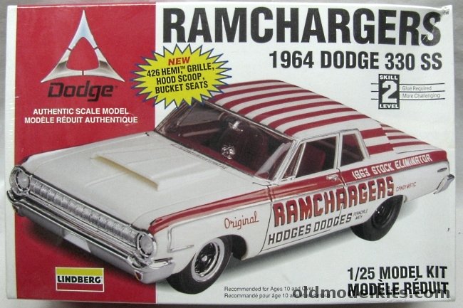 Lindberg 1/25 1964 Dodge 330SS Ramchargers, 72161 plastic model kit